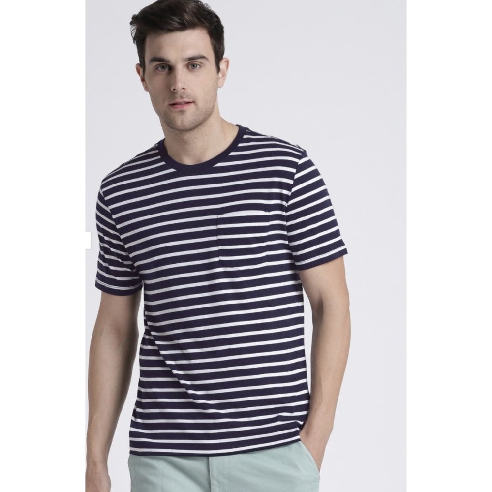GAP Mens Pocket T Blue & White Stripe M NWT